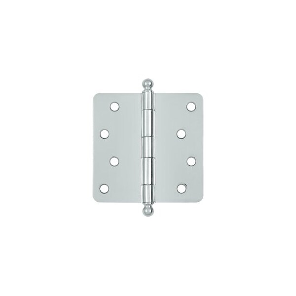 S44R426-BT 1/4 Radius Ball Tip Door Hinge Polished Chrome, 10PK